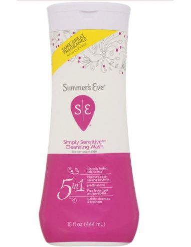 Summer's Eve Lotion nettoyante 5 en 1 Simply Sensitive 444 ml