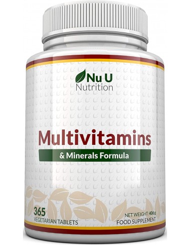 Nu U Nutrition Multivitamins & Minerals Formula | 24 Vitamines et Minérau